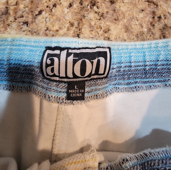 ALTON Hombre Terry Shorts Stripe Summer Men's Large - Picture 3 of 9